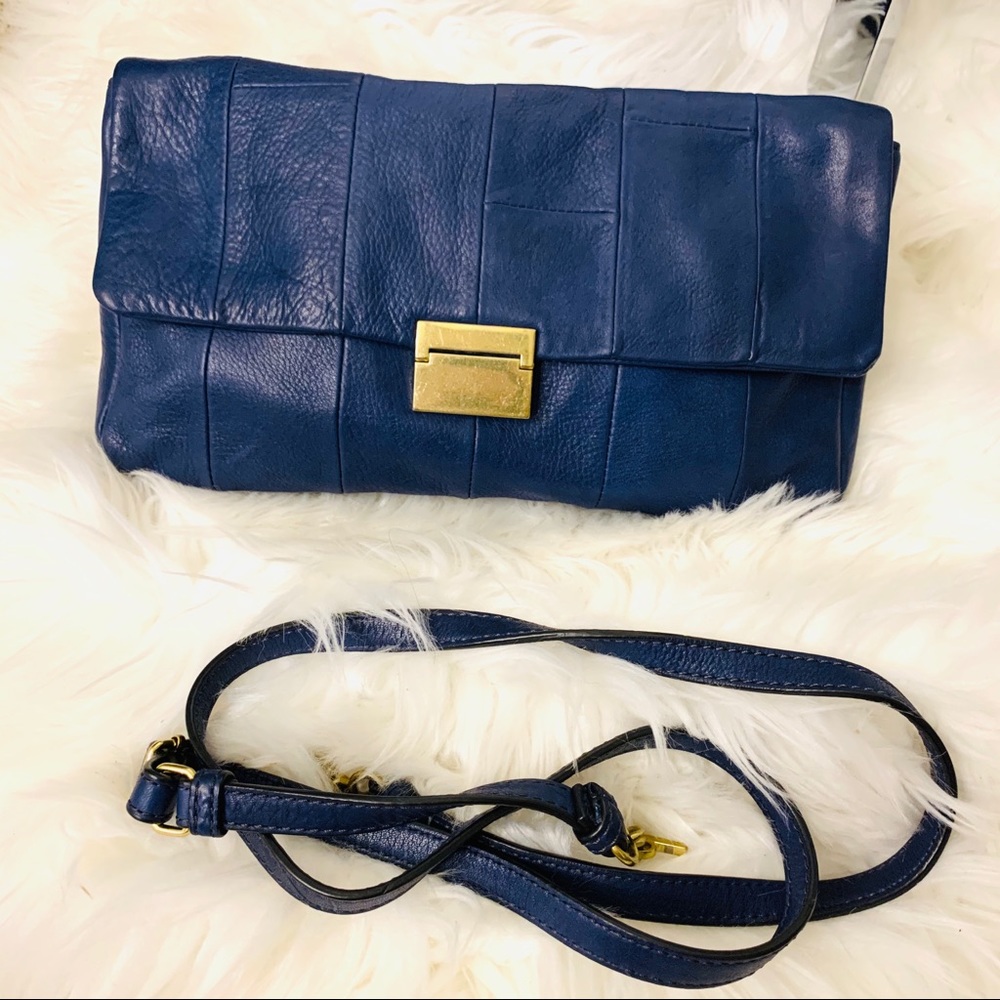 J.Crew deep royal blue leather clutch/crossbody - Picture 5 of 13